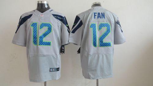 Nike Seahawks #12 Fan Grey Alternate Men's Stitched NFL Vapor Untouchable Elite Jersey - Click Image to Close